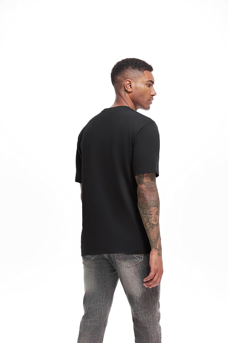 VEIISAR Men's Heavy Weight Crew Neck T-Shirt Mens Premium Cotton Tee - Pre Shrunk S-3XL - Image 2